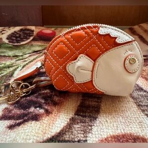Tory Burch Orange Fish Coin Purse Bag Charm